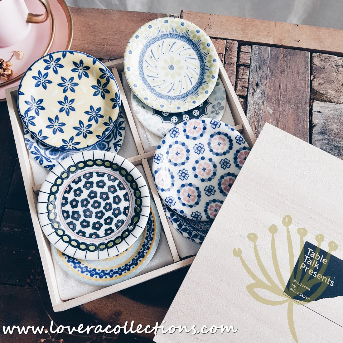 **50% Off + Buy 1 Get 1 Free - Awasaka Japan Floral Print Condiment Dishes & Dessert Plates Set - Perfect for Sushi, Salads, and Party Serving**