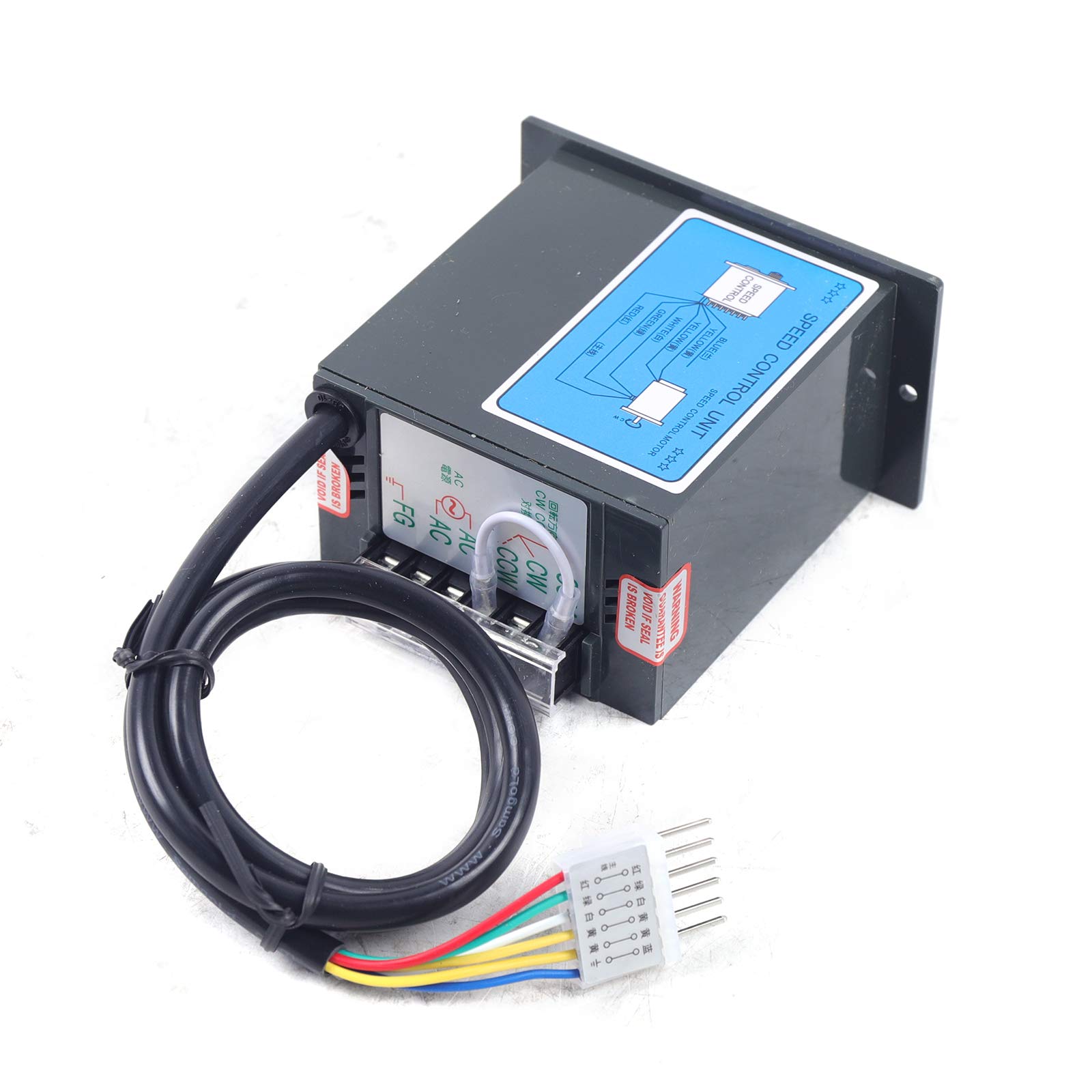 90W AC110V Single-Phase Gear Motor with Speed Controller - 67 RPM, 1:20 Reduction Ratio - Variable Speed Gear Reducer for Industrial Machinery, Conveyor Systems, and Automation Equipment