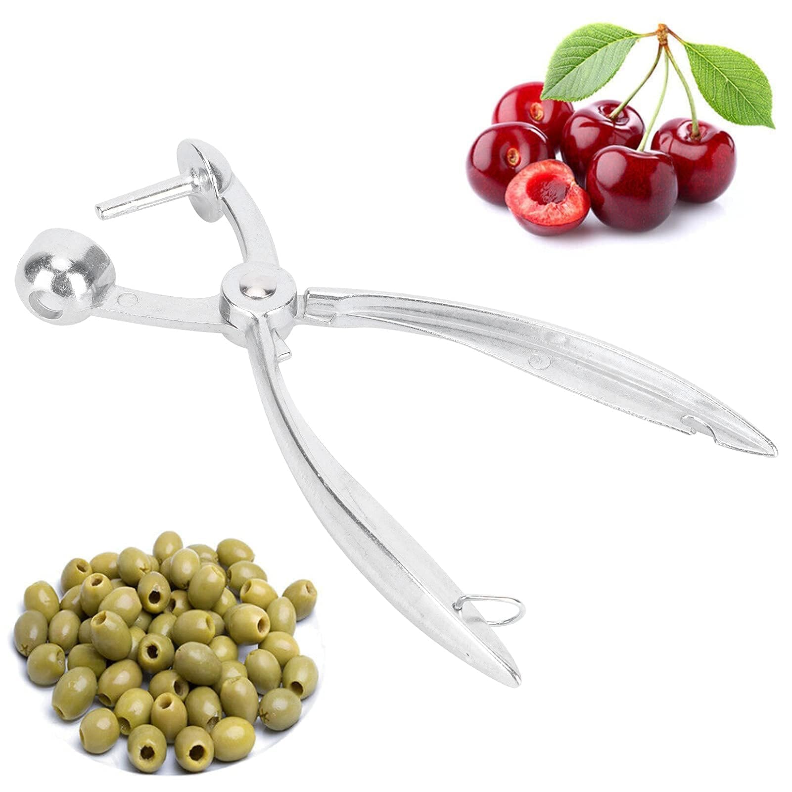 2PCS Cherry Pitter Tool - Aluminum Alloy Seed Remover for Cherries & Olives - Kitchen Essentials