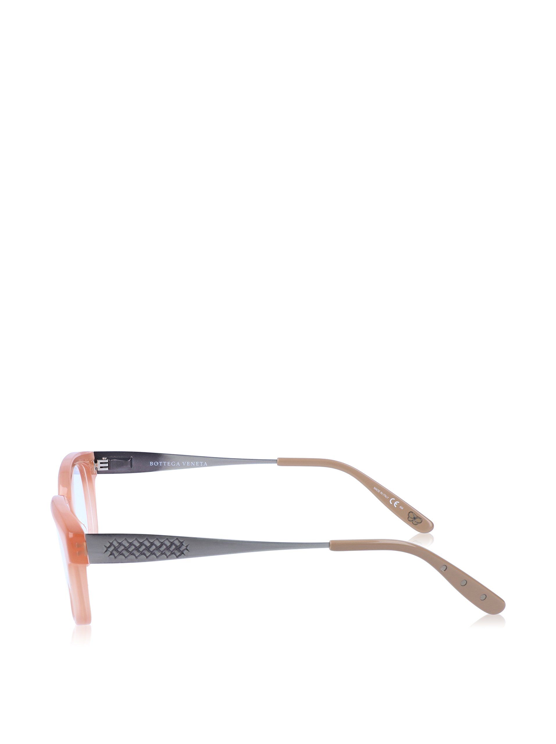 Bottega Veneta Pink Optical Frames with Hard Case & Cleaning Cloth - 50mm Lens Width, 17mm Bridge, 140mm Temple Length | Perfect for Women's Fashion, Office Wear & Everyday Eyewear