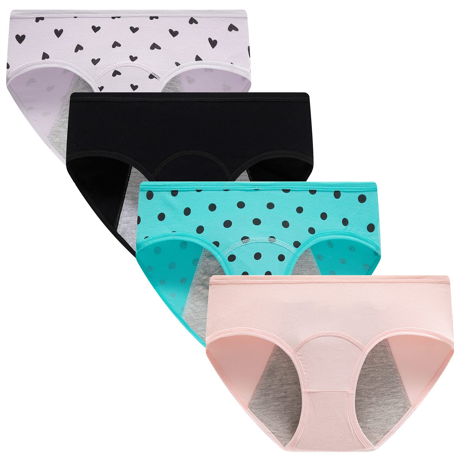 **Demifill Teen Girls Period Underwear - Soft Cotton Briefs for Teens & Women | Comfortable, Leak-Proof Protection for School, Sports & Sleep**
