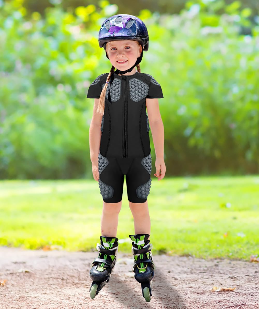 Kids & Youth Padded Compression Shorts - Protective Football Shorts for Boys & Girls - Ideal for Soccer, Hockey, Rugby, Baseball, Skiing, Paintball & Skating