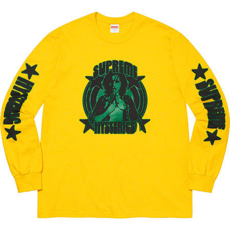 Supreme Hysteric Glamour Long Sleeve T-Shirt - Yellow | Vintage Streetwear Fashion for Men & Women | Perfect for Casual Outfits, Concerts and Urban Style