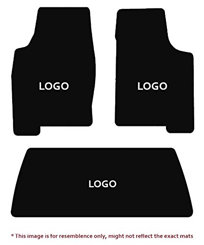 Lloyd Mats Velourtex Black 3-Piece Car Floor Mats for Cadillac Allante 1987-1992 with Silver Allante Embroidery - Premium Custom Fit Floor Liners for Luxury Car Protection & Comfort