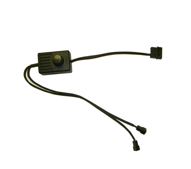 12V DC Variable Speed Controller with 4-Pin Molex to Dual 3-Pin Connector - Perfect for PC Cooling Fans, DIY Electronics, and Motor Speed Regulation