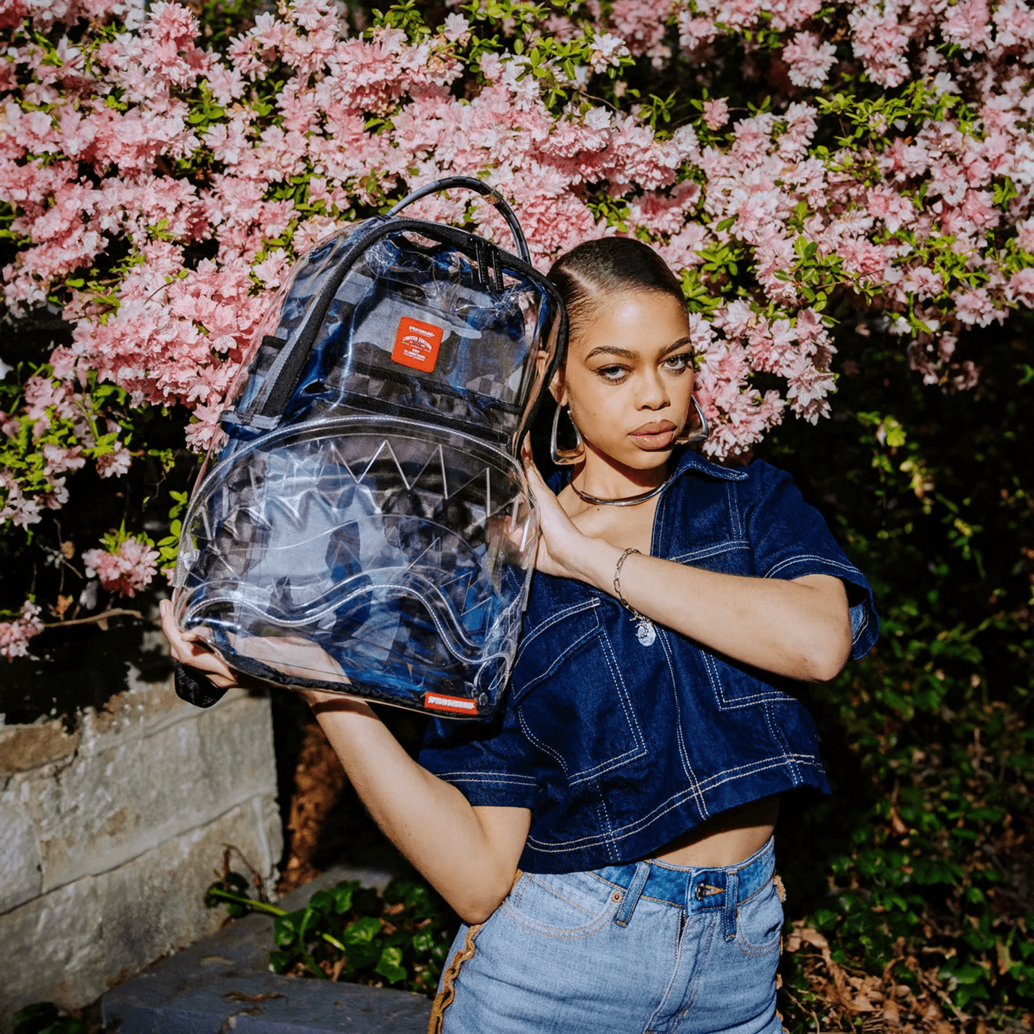 Clear As Night Clear DLX Backpack - Stylish Transparent Backpack for School, Travel & Concerts | Waterproof & Durable See-Through Design