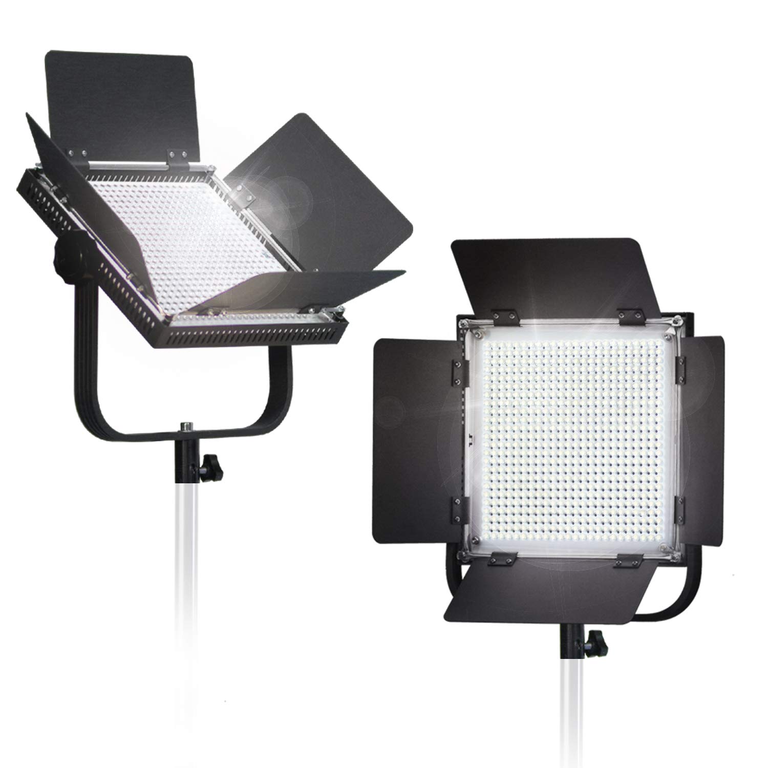 2-Pack LED 600 Photography Lighting Panel with Digital Display - Adjustable Brightness Continuous Video Light for Studio, YouTube & TikTok Videos - Perfect for Portrait, Product & Live Streaming Photography (AGG2382)
