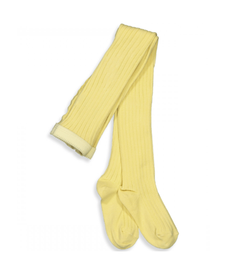 Light Yellow Cotton Rib Tights by MP Denmark - Soft & Comfortable Women's Leggings for Yoga, Workout & Everyday Wear