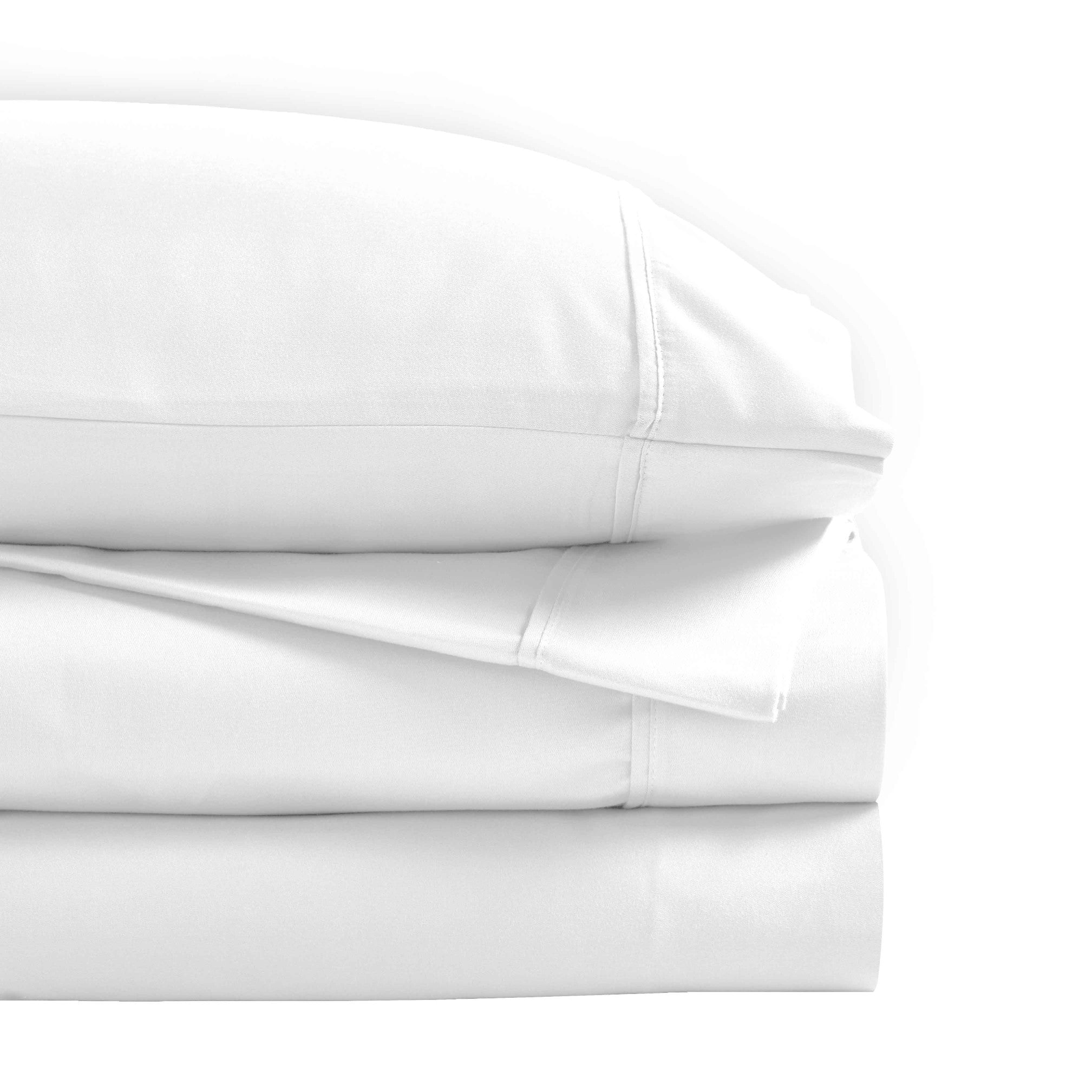 1200 Thread Count Cotton Rich Solid Deep Pocket Bed Sheet Set - Queen Size, Ultra Soft & Breathable - Perfect for Luxury Hotels, Guest Rooms & Master Bedrooms
