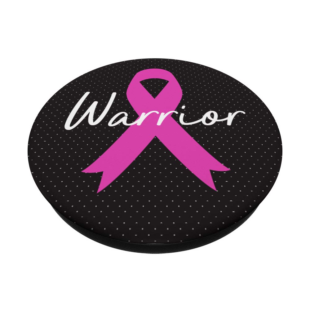 Breast Cancer Awareness Pink Ribbon PopSockets PopGrip - Swappable Phone Grip for iPhone, Samsung & Tablets | Show Support for Survivors & Fighters