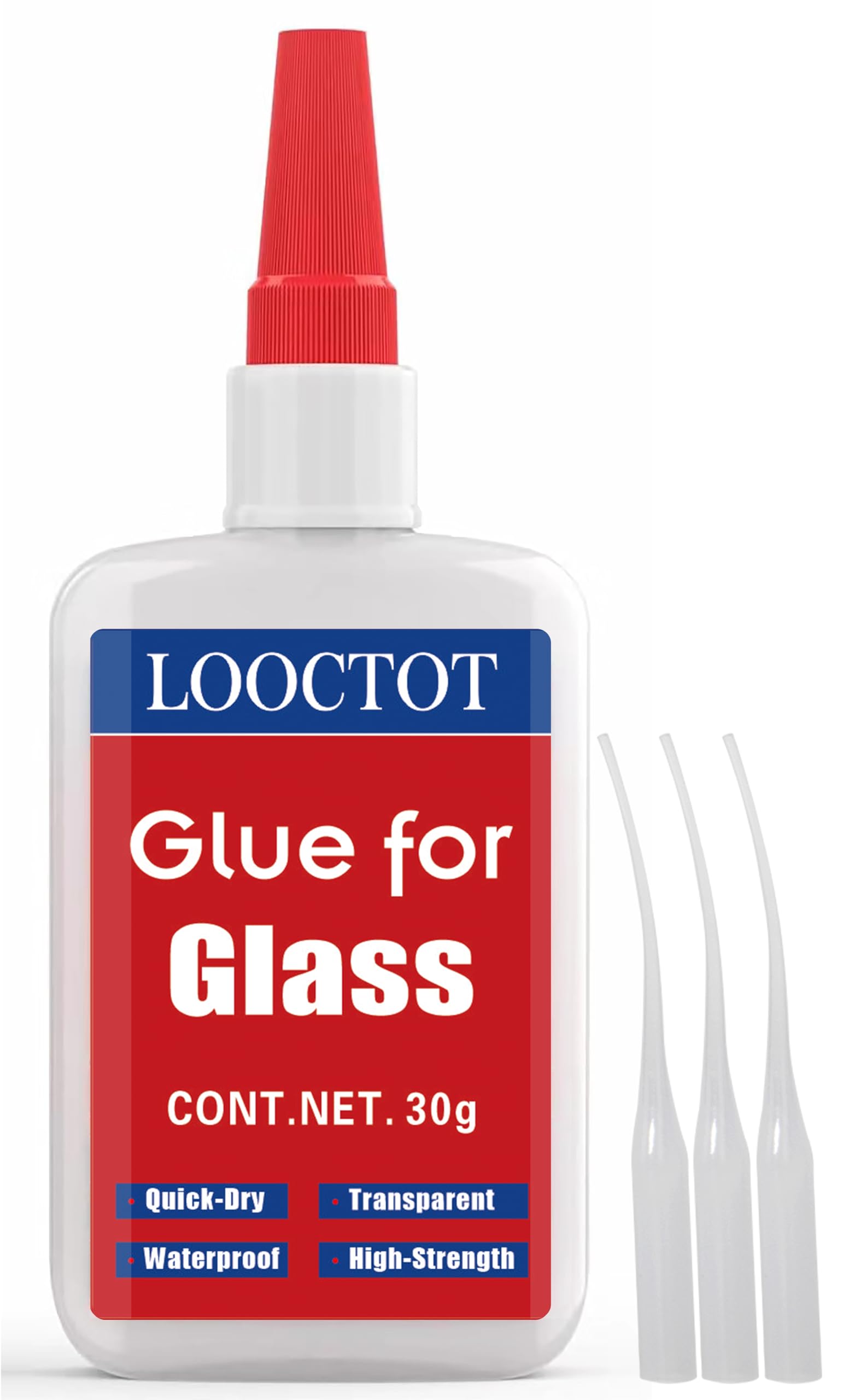30g Glass Glue - Super Strong Acrylic Adhesive for Glass, Metal, Plastic & More - Quick Dry Waterproof Clear Instant Bond - Perfect for DIY Crafts, Home Repairs & Jewelry Making