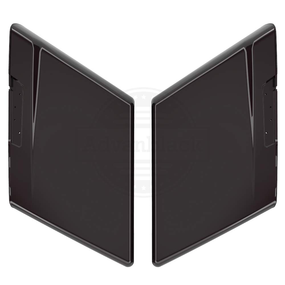 Blackened Cayenne Harley Stretch Saddle Bags & Fender Extension - Motorcycle Luggage Accessories for 2014+ Harley Davidson Touring Models - Perfect for Long Rides and Road Trips