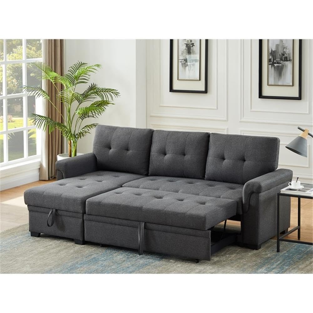 Reversible Sleeper Sofa & Coffee Table Set for Living Room