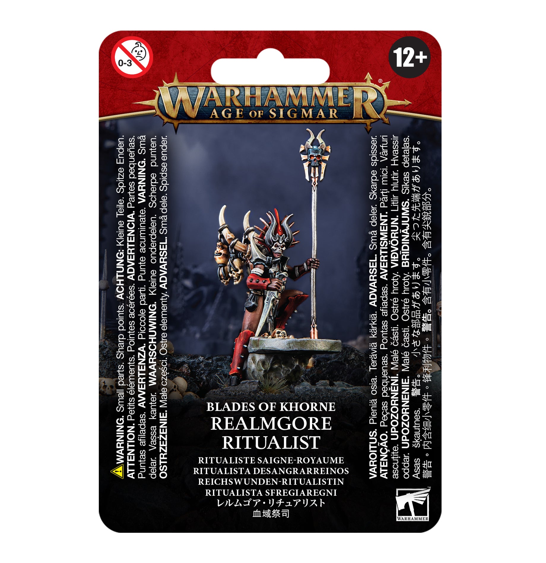 Blades of Khorne Realmgore Ritualist - AOS Warhammer Age of Sigmar Tabletop Miniature for Wargaming & Collecting - Perfect for Fantasy Battles and Strategy Games
