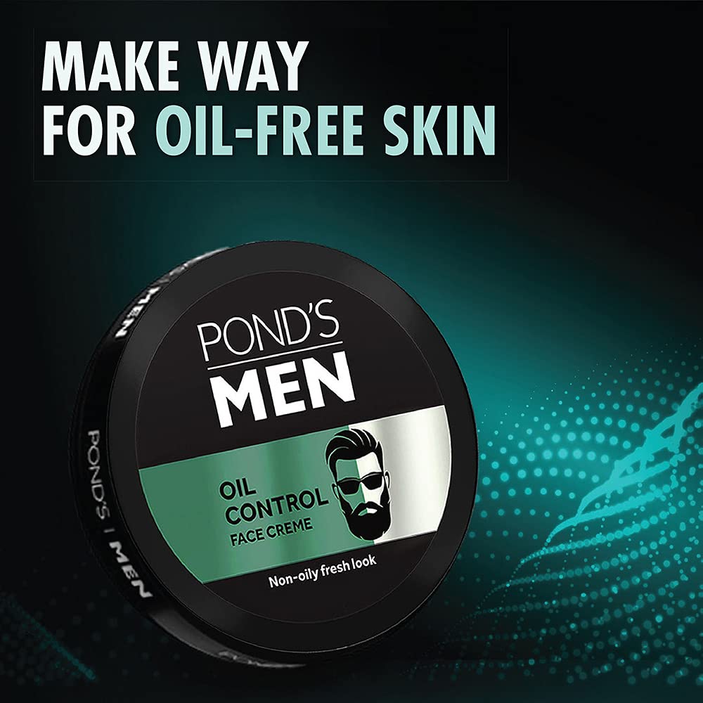 Pond's Men Oil Control Face Cream, 55g - Matte Finish Moisturizer for Oily Skin - Daily Skincare & Post-Shave Hydration