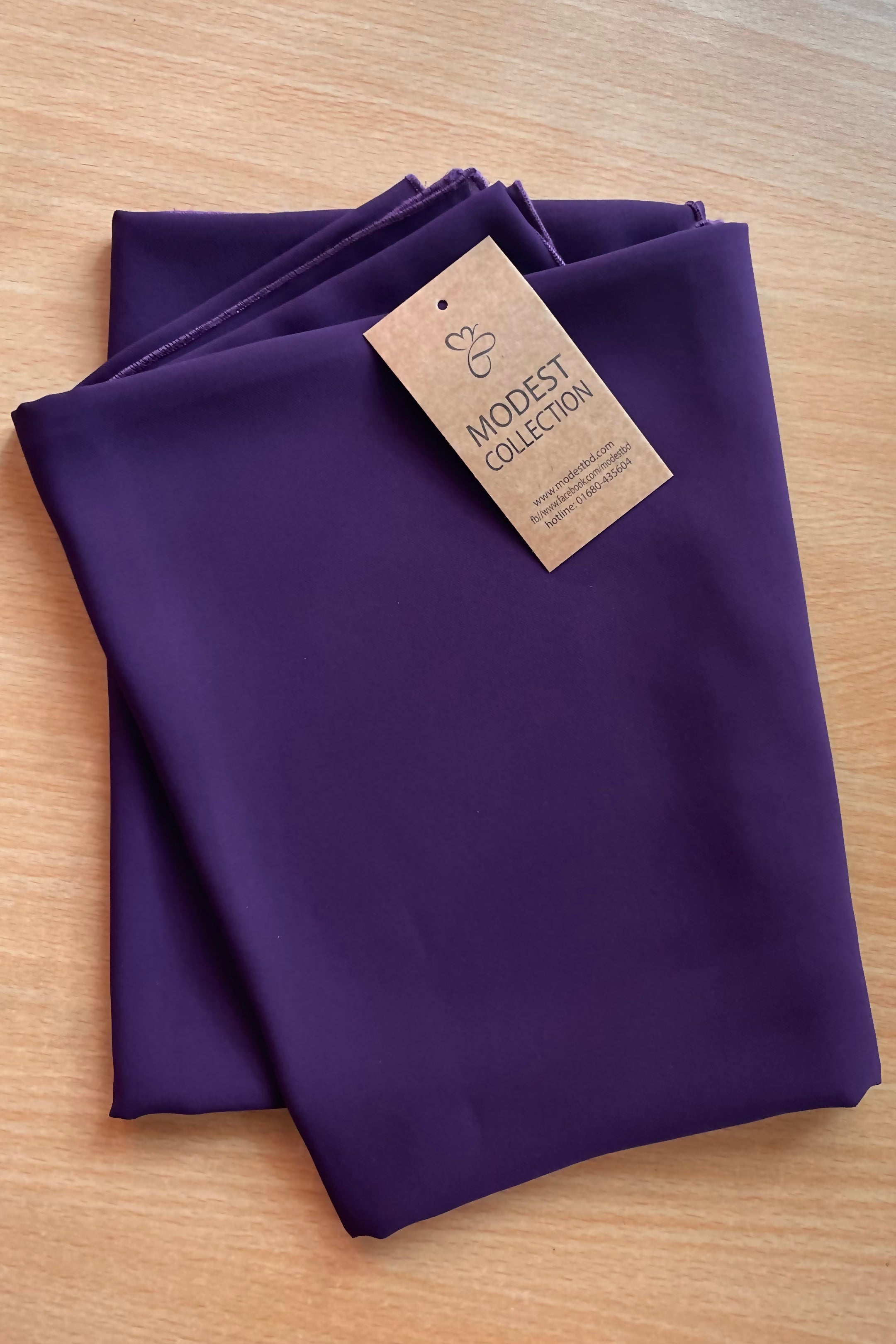 Elegant Purple Georgette Hijab - Lightweight & Breathable Scarf for Women - Perfect for Daily Wear, Prayer, and Special Occasions