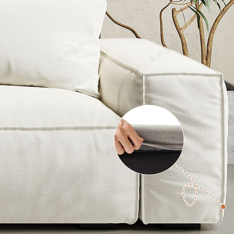 Modern L-Shaped White Upholstered Recliner Sofa with Back Support - Perfect for Living Room, Home Theater & Small Spaces