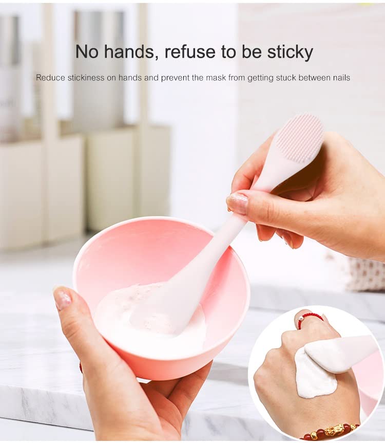 Giffy® Double-Sided Silicone Face Cleansing Brush & Spatula - Exfoliating Massager & Mask Applicator for Deep Pore Cleansing | Perfect for Daily Skincare & Spa Facial Treatments