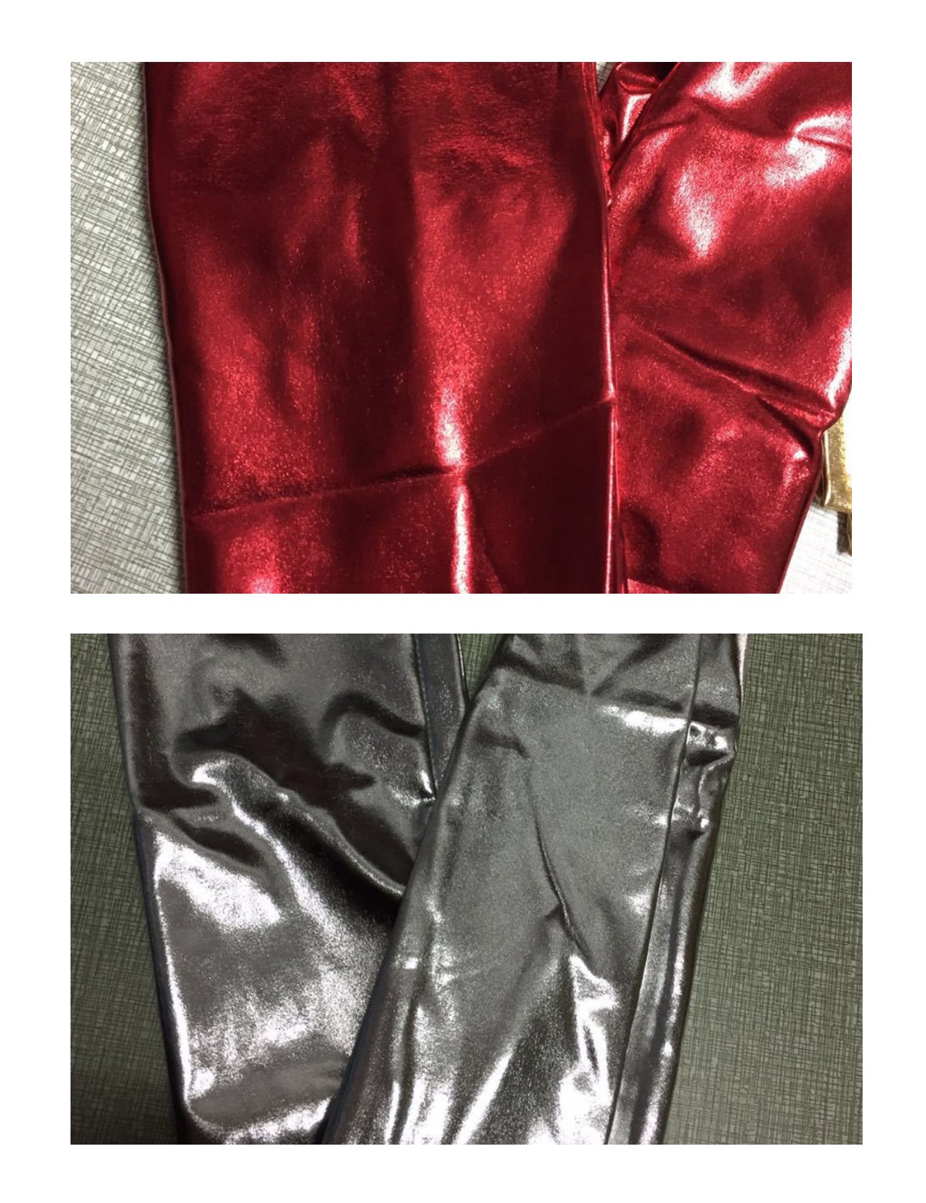 Women's Faux Leather Stockings - Self-Adjusting Thigh High Tights for Shapewear & Fashion - Perfect for Office, Party & Night Out