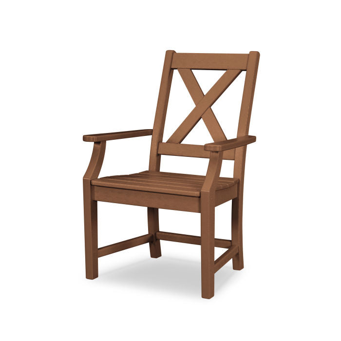 POLYWOOD Braxton Outdoor Dining Arm Chair - Weather-Resistant, Durable & Comfortable - Perfect for Patio, Deck, and Garden Use