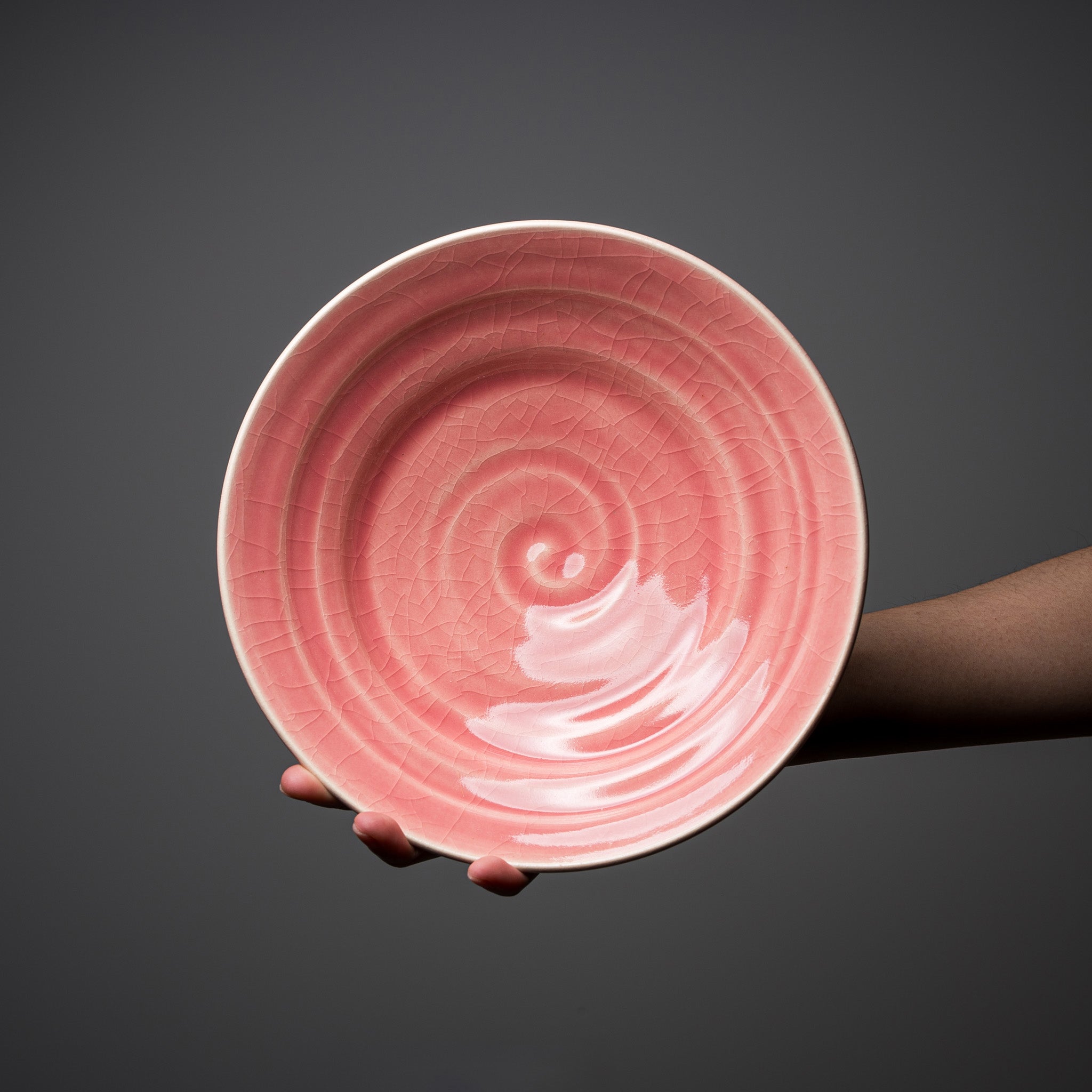 NINSHU 21cm Deep Plate - Omuro Cherry Design, Japanese Style Ceramic Dinnerware for Sushi, Ramen, and Asian Cuisine | Elegant Home Dining & Restaurant Use