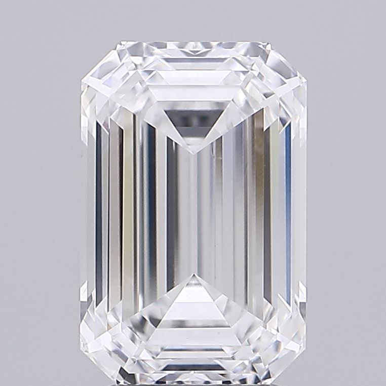 3.01 Carat D Color VVS2 Clarity Emerald Cut Lab-Grown Diamond for Engagement Rings & Fine Jewelry