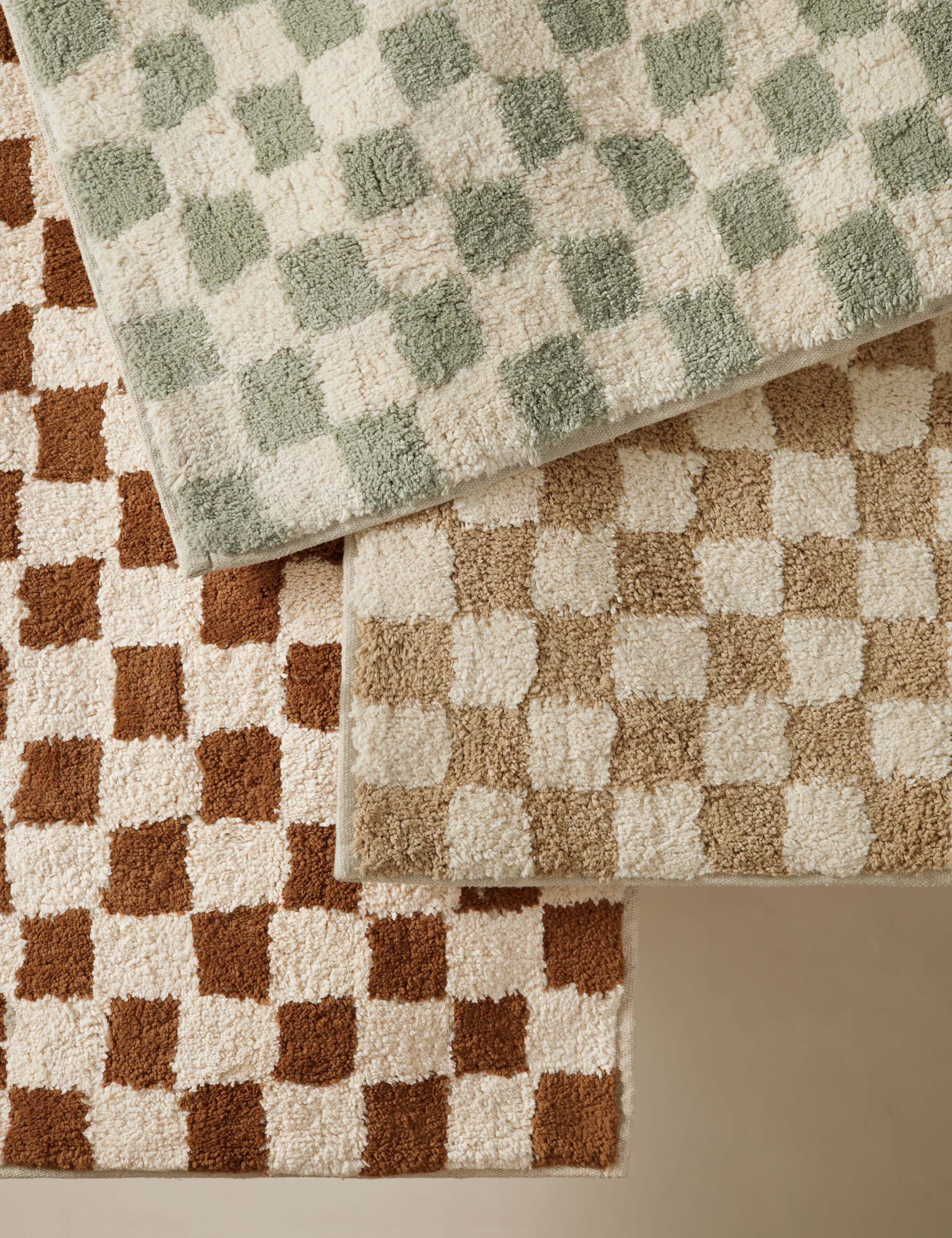 Checkerboard Bath Mat by Sarah Sherman Samuel - Non-Slip Bathroom Rug for Modern Home Decor - Perfect for Bathroom, Spa, and Shower Use