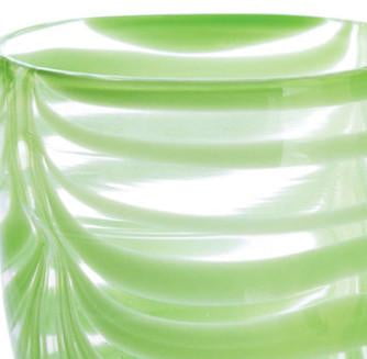 Aria Glasses - Green Wave (Set of 6) - Elegant Drinking Glasses for Cocktails, Juice & Water - Perfect for Parties, Dining & Home Decor