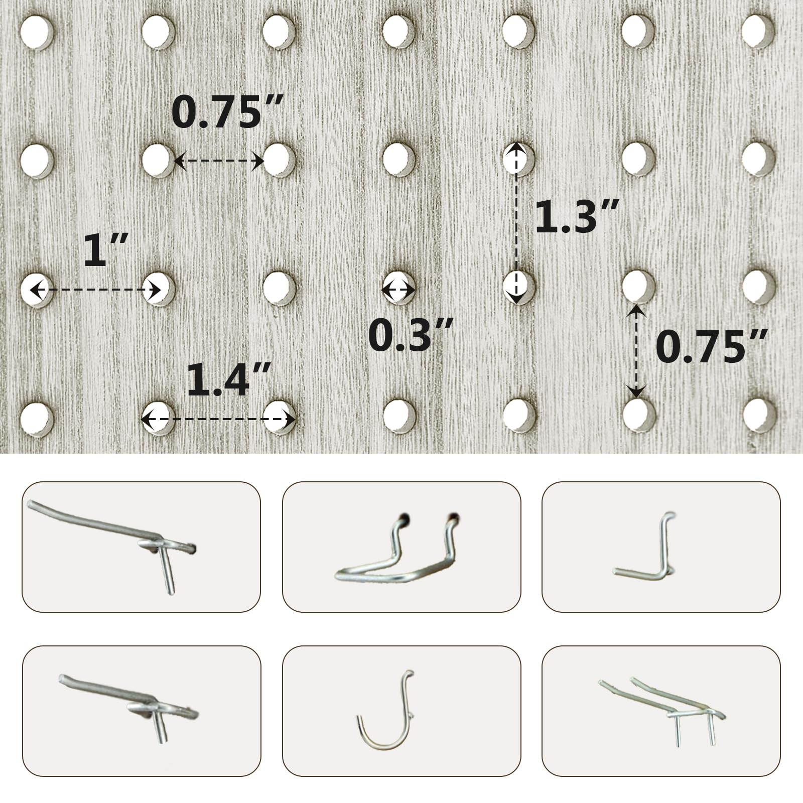 4 Panel Wooden Room Divider Screen - 5.6Ft Folding Privacy Partition with Pegboard Display | Freestanding Trade Show Booth, Craft Fair Display & Home Wall Organizer | Perfect for Room Separation, Retail Displays & Home Decor (Retro White)