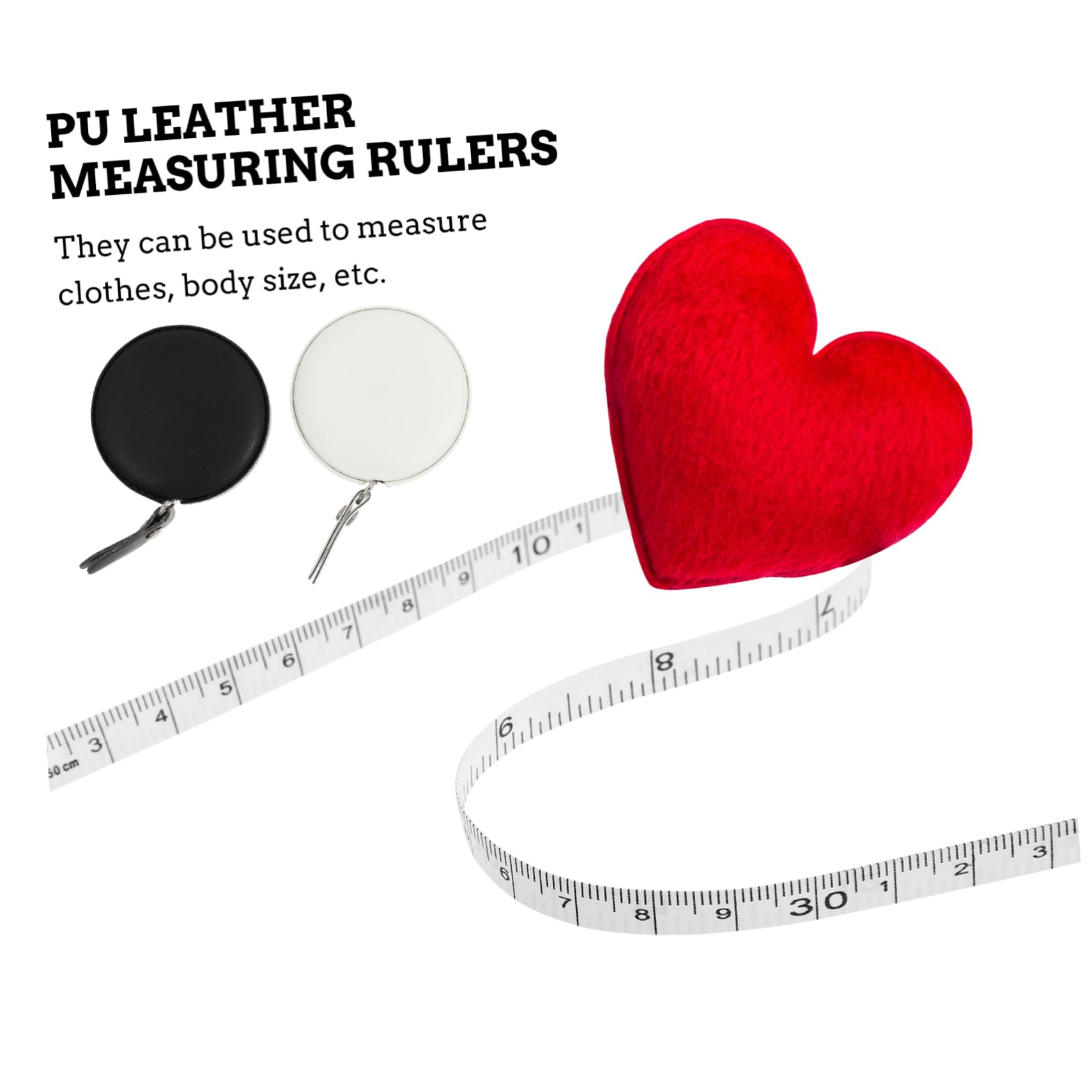 VILLCASE 2-Pack PU Leather Measuring Tape - Dual Scale Cm/Inch Body Measuring Tape for Sewing, Weight Loss & Tailoring - Perfect for Clothes, Waist & Fitness Measurements
