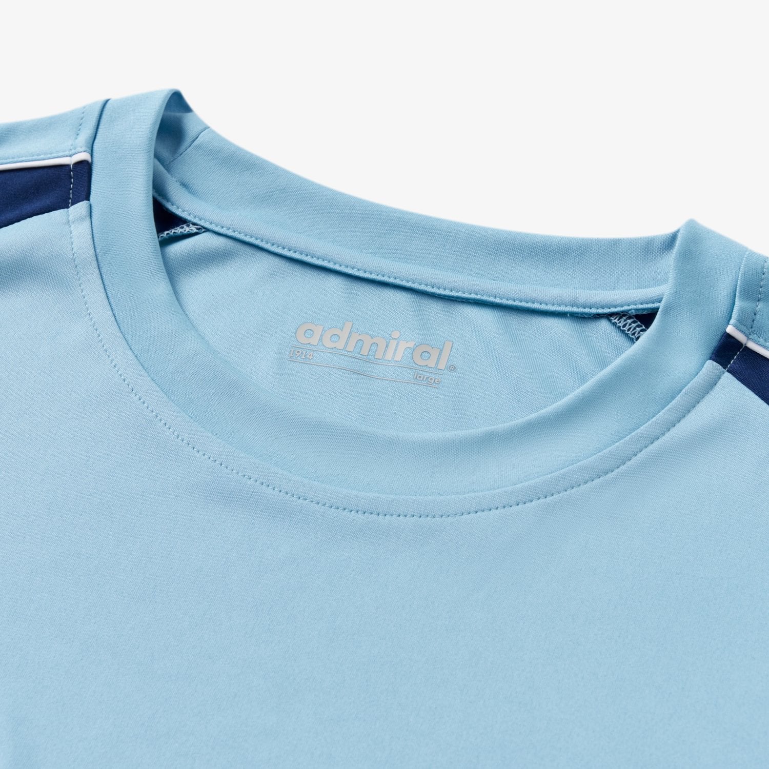 Pluto Raglan Poly T-Shirt for Men & Women - Comfortable Sky Blue & Navy Short Sleeve Tee - Perfect for Casual Wear, Gym, and Outdoor Activities