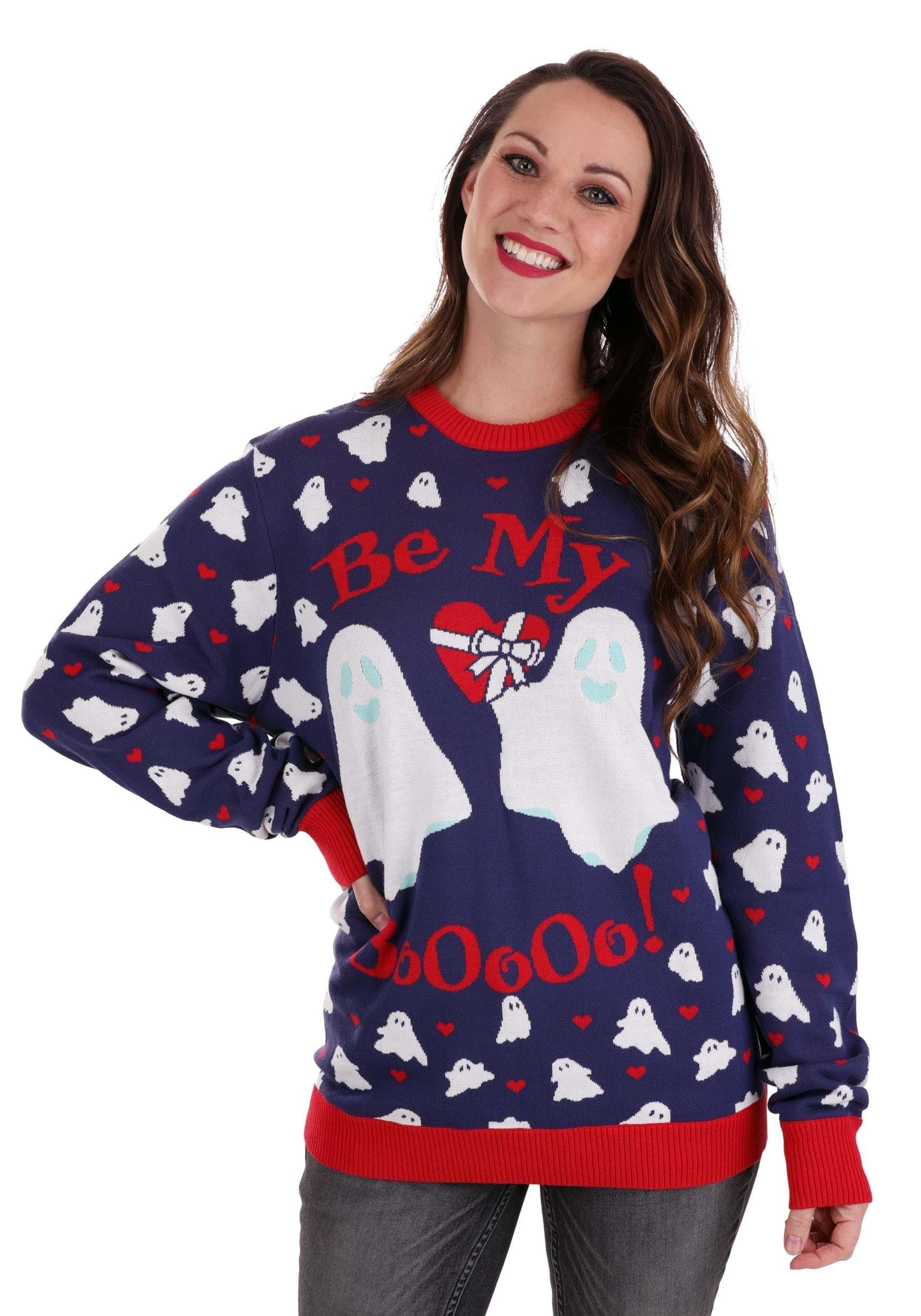 Valentine's Day Ugly Sweaters for Adults - Romantic XOXO Be Mine Heart Crewneck Sweatshirts | Perfect for Couples, Parties & Gift Giving