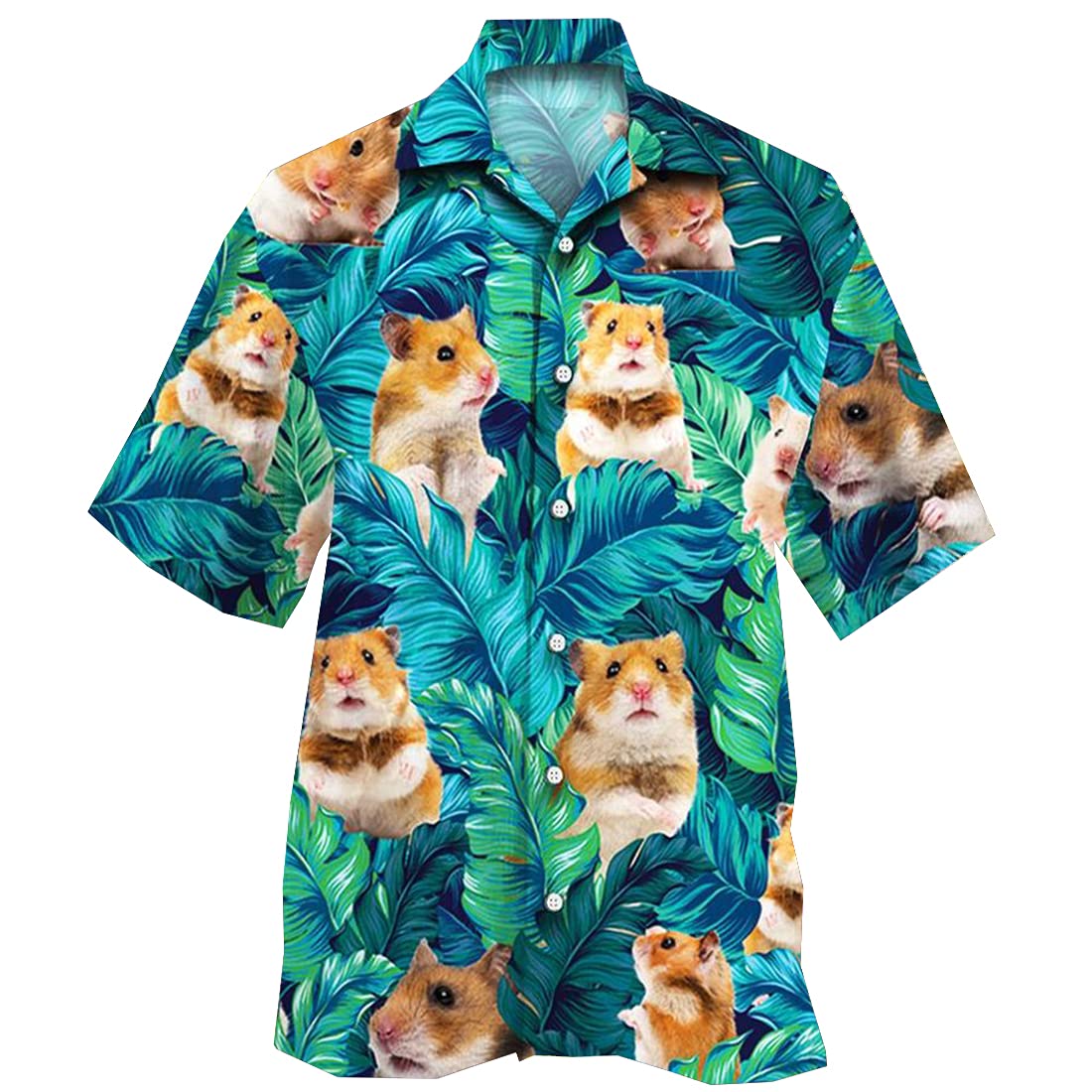 Stylish Tropical Hawaiian Shirts for Men & Women - Animal Print Short Sleeve Button Down Shirts Set of 40 | Perfect for Beach Vacations, Summer Parties & Casual Wear