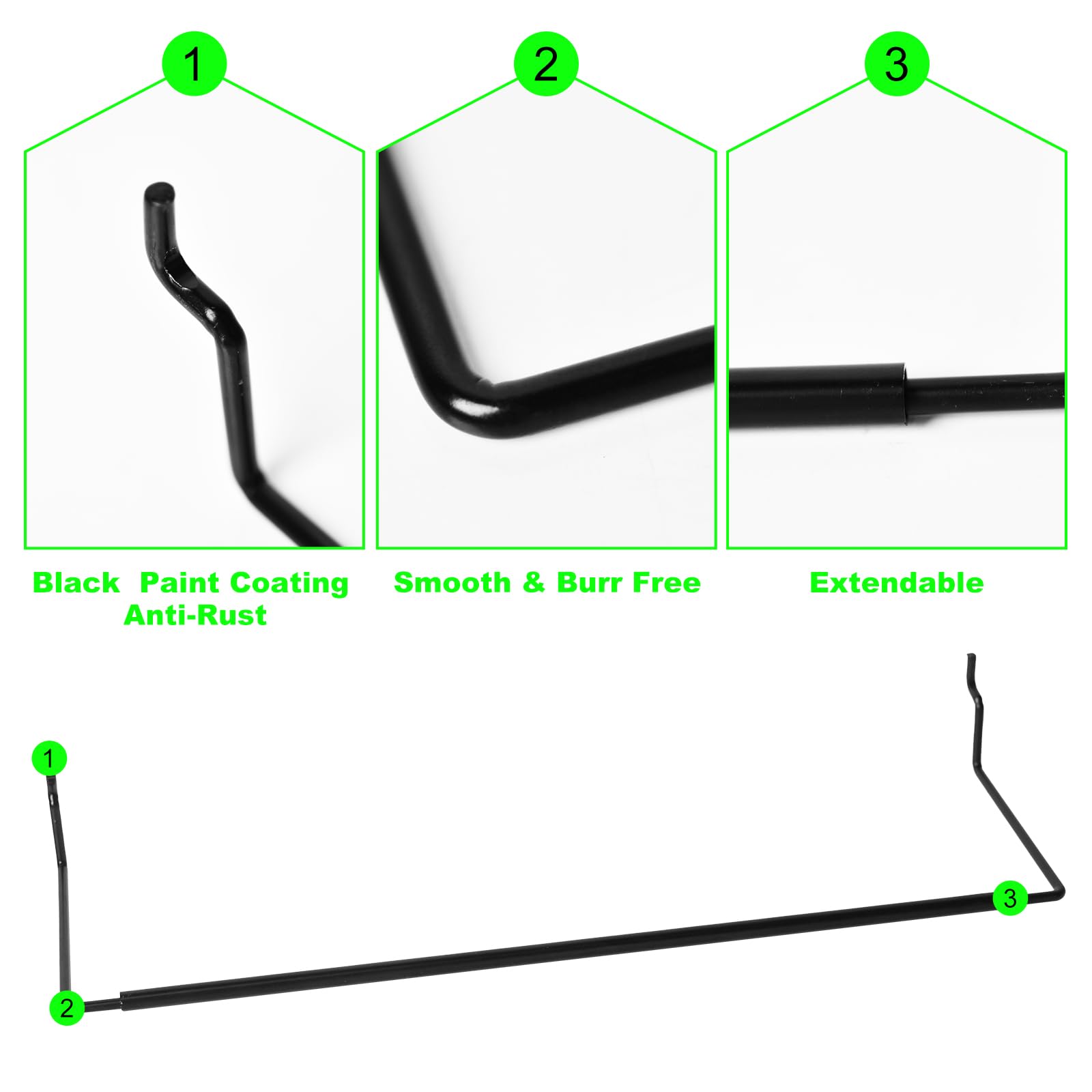 4 Pack Pegboard Towel Holder & Hooks - Heavy Duty Organizer for Paper Towels, Kitchen Towels, Stickers & Tapes - Perfect for Workshop, Garage & Kitchen Organization (Wall Mount Storage Solution)