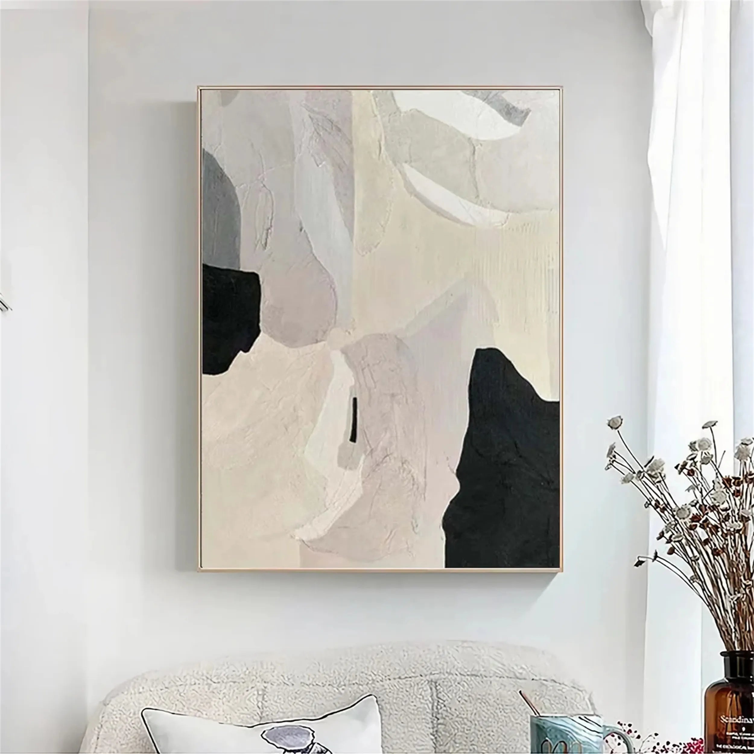 Abstract Painting #AB 115 - Modern Wall Art for Living Room, Bedroom & Office Decor | Large Canvas Artwork for Home & Office Interior Design