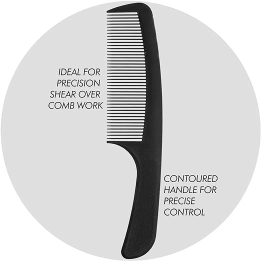 Men's Pocket Comb with Handle - Compact & Portable Hair Grooming Tool for Travel, Office & Everyday Use (1 Pack)