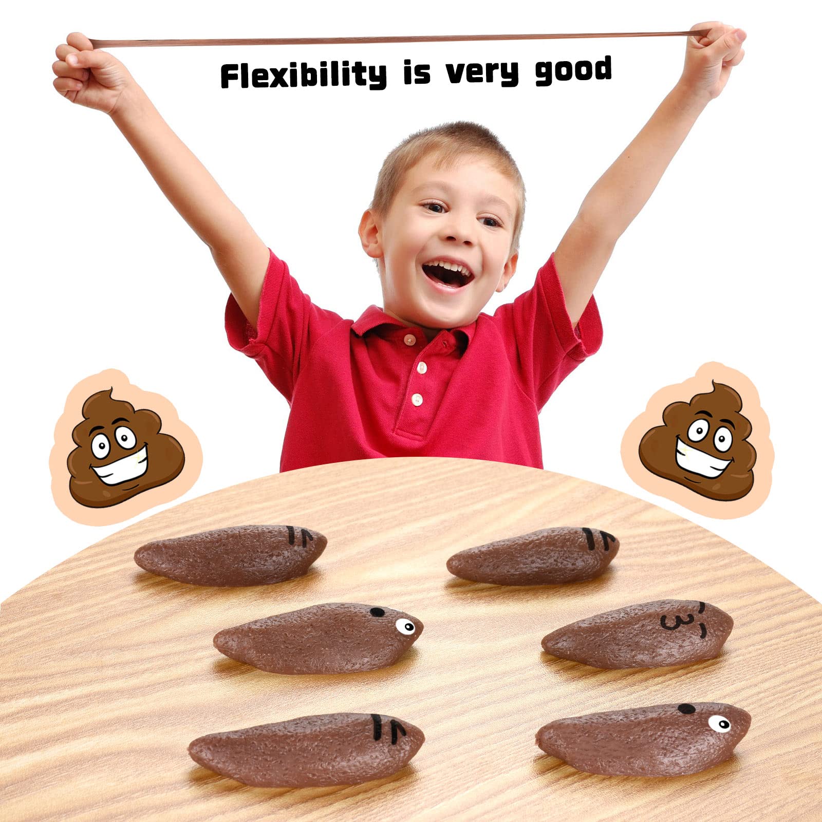 20 Pcs Finger Slingshot Novelty Toys - Fake Poop Gag Gifts for Halloween Pranks, School Parties & Office Jokes - Fun Rubber Spoof Toys for Kids & Adults - Perfect for Prank Wars, Birthday Gifts & Stress Relief