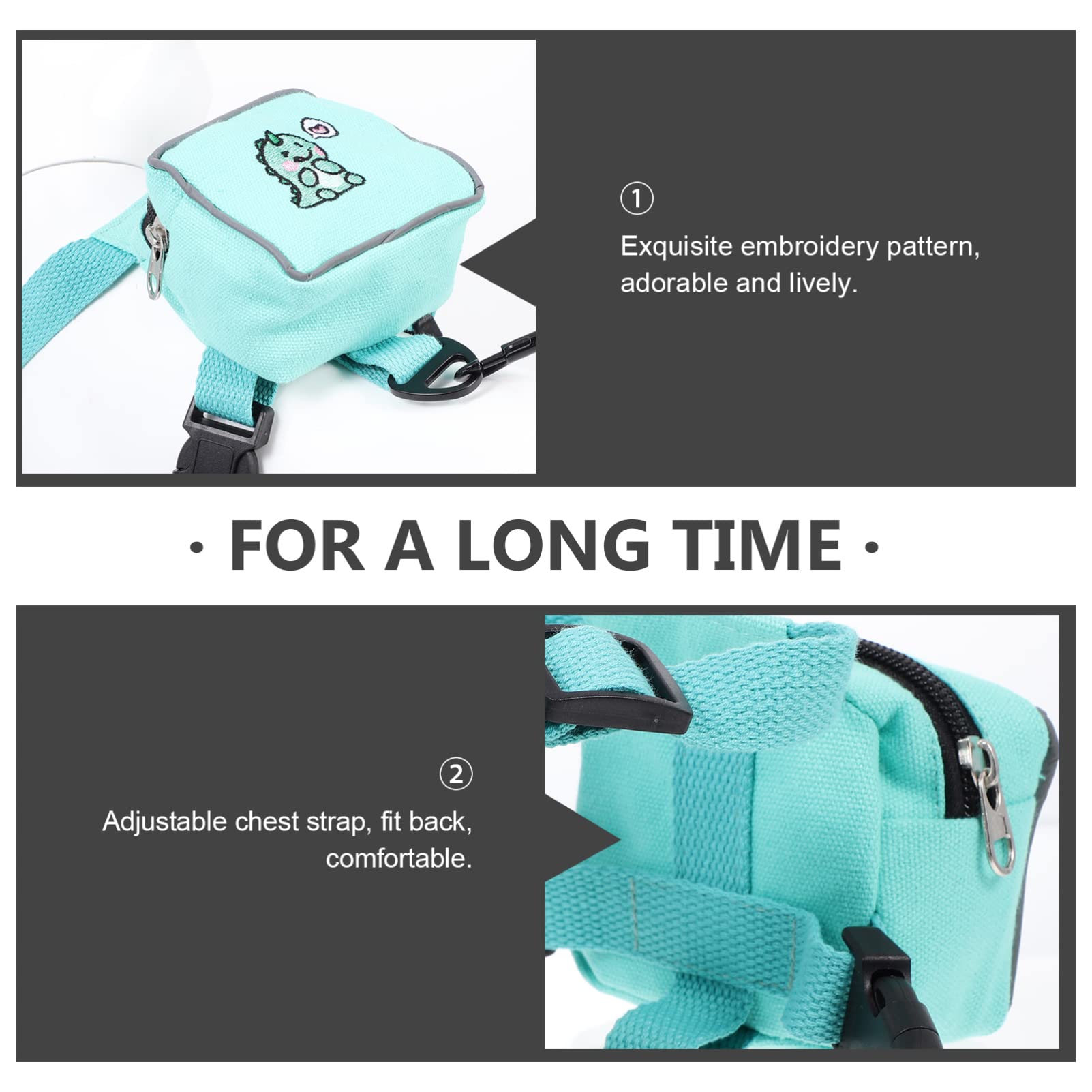 Mipcase Pet Backpack Carrier for Small Dogs - Adjustable Dog Leash Backpack Harness with Traction Rope, Puppy Saddle Bag & Break Suspenders - Durable Polyester Travel Backpack for Hiking, Walking & Outdoor Adventures
