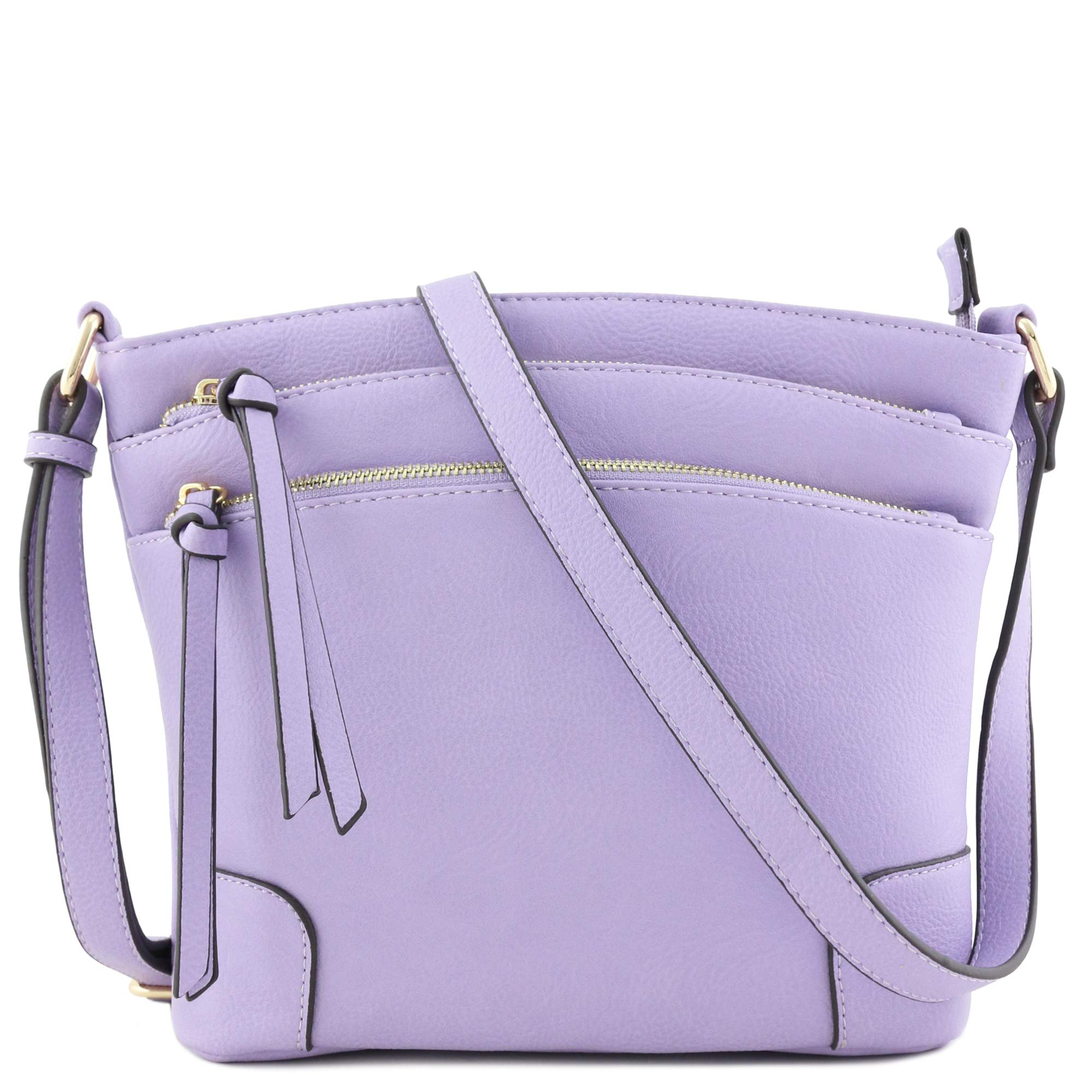 Stylish FashionPuzzle Triple Zipper Pocket Crossbody Bag for Women - Perfect for Everyday Use, Travel & Shopping