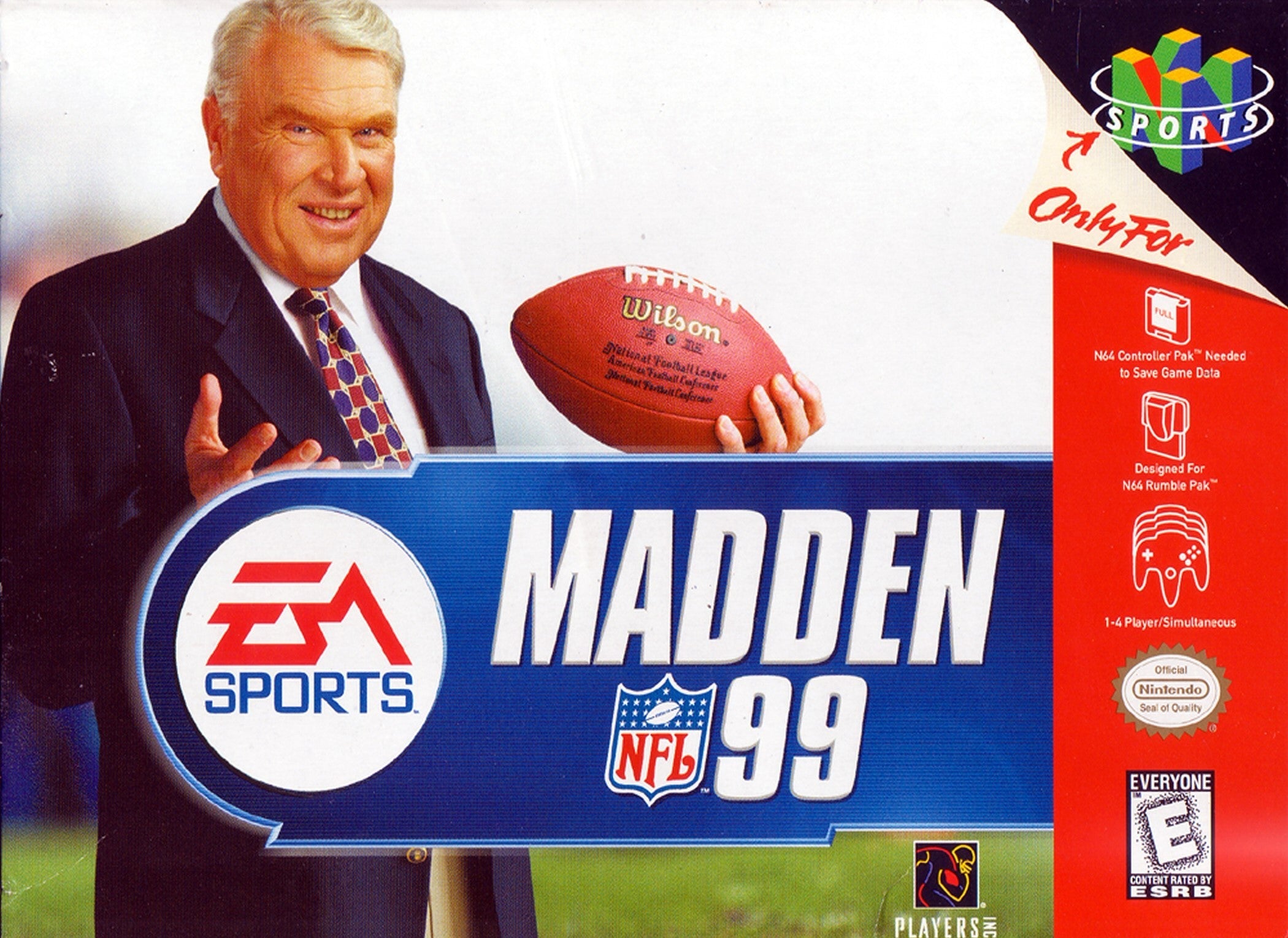 Used Madden NFL 99 N64 Video Game - Retro Football Sports Game for Nintendo 64 - Perfect for Collectors & Nostalgic Gamers
