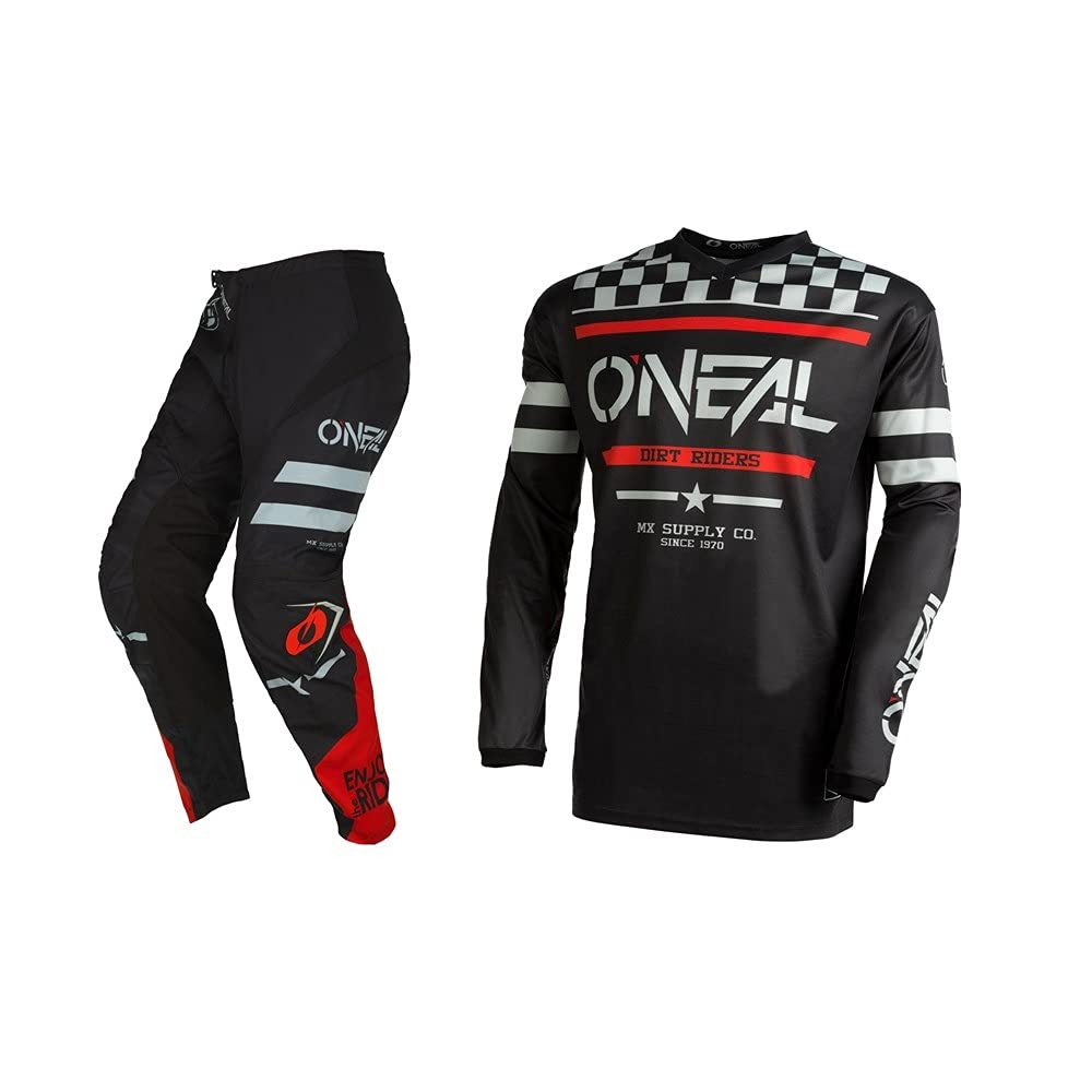 Oneal Youth Element Squadron Jersey Pant Combo - Motocross Racing Outfit for Kids - Durable & Comfortable MX Gear for Off-Road Biking, Dirt Track Racing & Outdoor Adventures