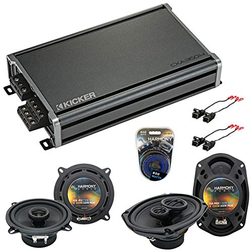 1994-2003 Pontiac Grand Prix OEM Replacement Speakers & CXA360.4 Amp Bundle - Harmony Audio Car Stereo Upgrade for Enhanced Sound Quality | Perfect for Road Trips, Commuting & Music Lovers