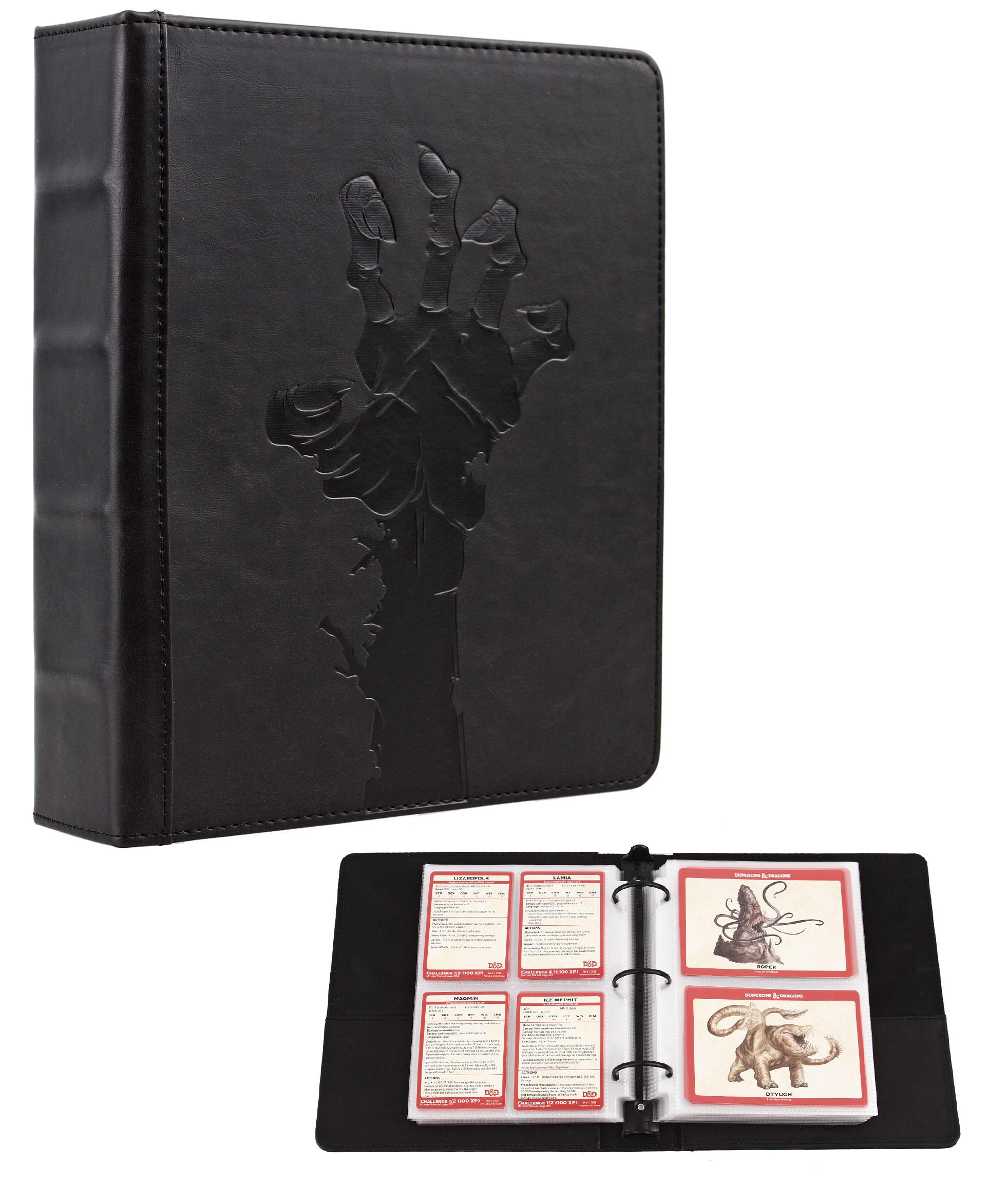 Premium Forged Dice Co Curiosities Cache Monster & Spell Card Organizer Binder with Pages (Rise the Dead Edition) - Durable Trading Card Holder for Magic MTG, Pokemon, Yugioh & D&D Cards - Perfect for Game Nights, Collectors & Tournament Players