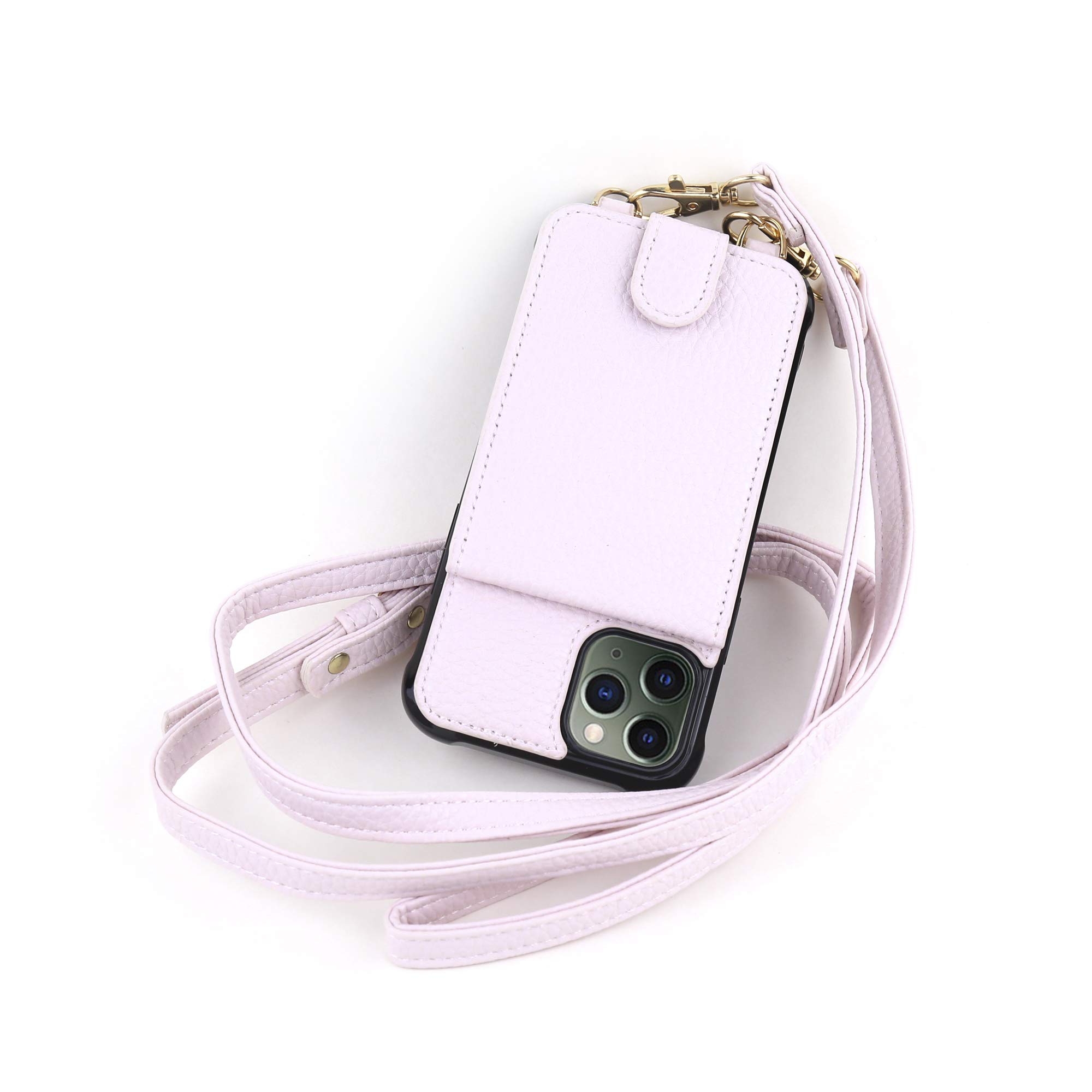GearShield RFID Blocking Crossbody Phone Case Wallet for iPhone 11 Pro - Adjustable Strap Pink Purse Bag | Perfect for Travel, Shopping & Hands-Free Daily Use