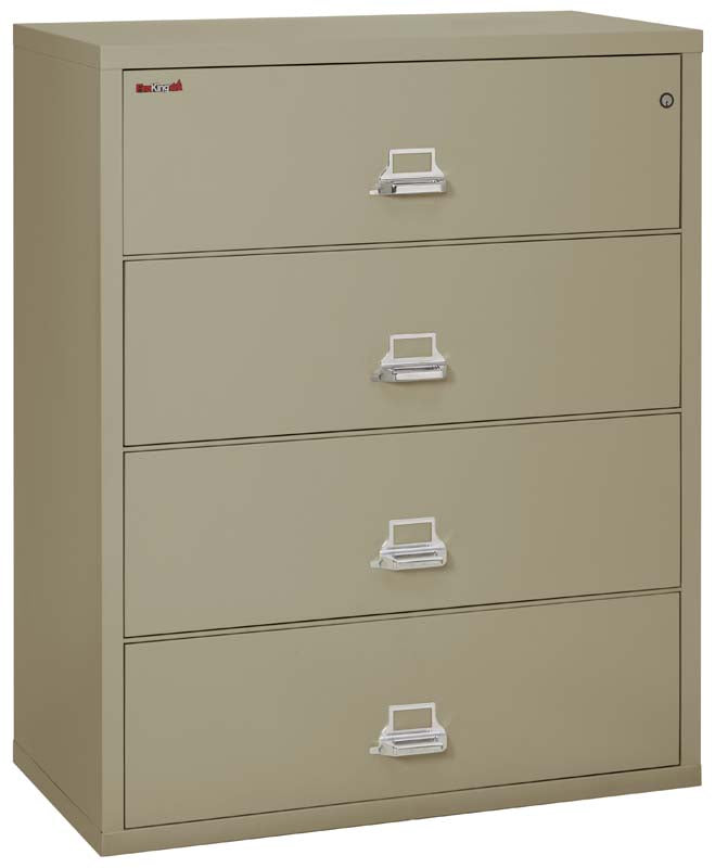 FireKing 4-Drawer 44-Inch Wide Lateral Fireproof File Cabinet - Secure Document Storage for Office, Home & Business Use
