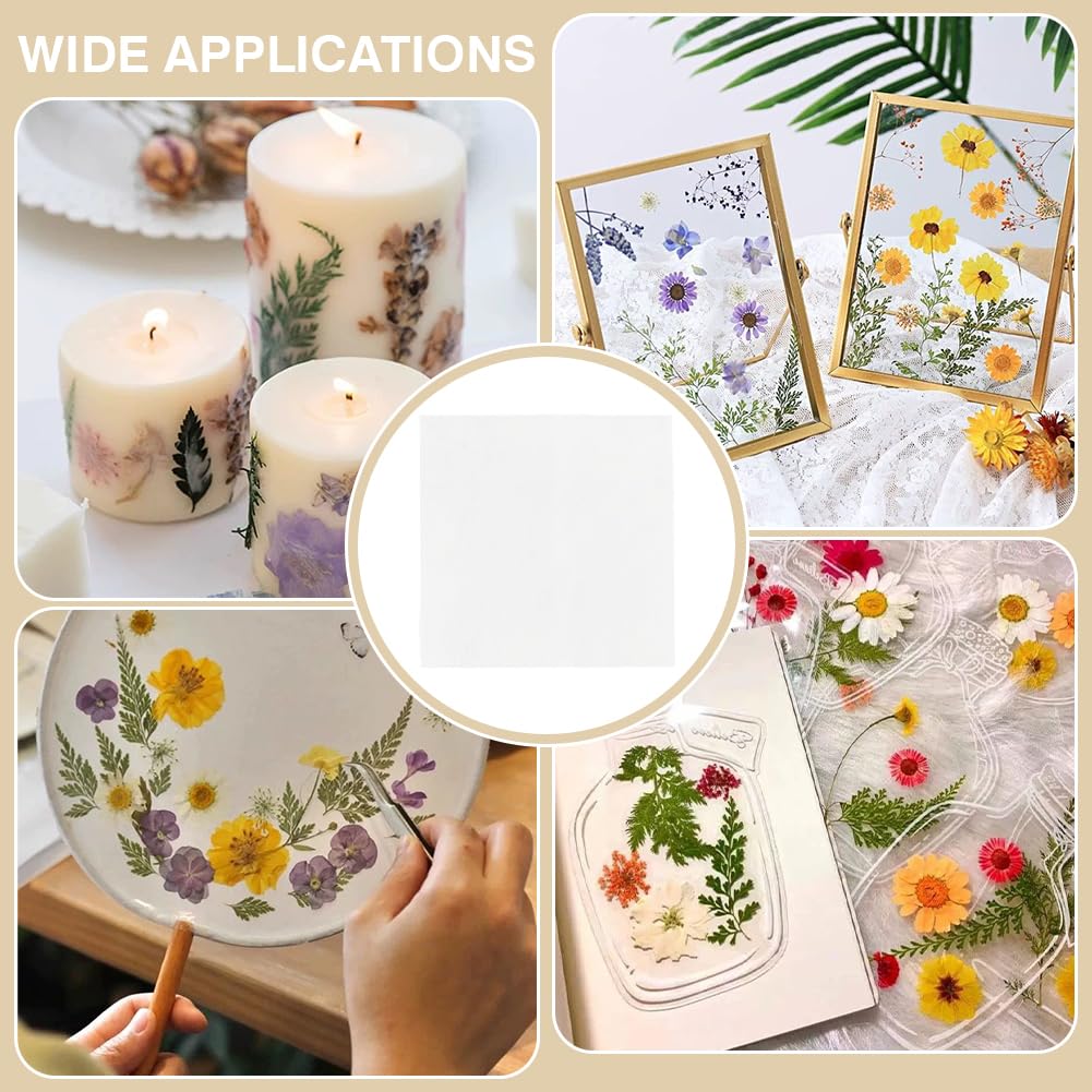 BENECREAT 50 Sheets 10.43x10.43 Inch Blotting Paper for Flower Pressing - Highly Absorbent & Reusable Herbarium Paper for Drying Flowers, Leaves, and Plants - Perfect for DIY Crafts, Scrapbooking, and Botanical Art Projects