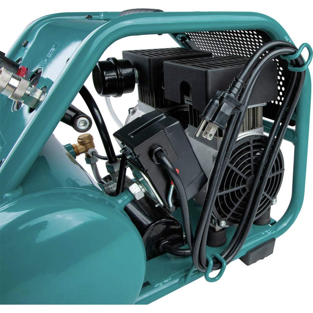 Makita MAC320Q Quiet Series 1.5 HP 3 Gallon Oil-Free Electric Air Compressor - Powerful & Portable for Home DIY, Woodworking, and Inflating Tires