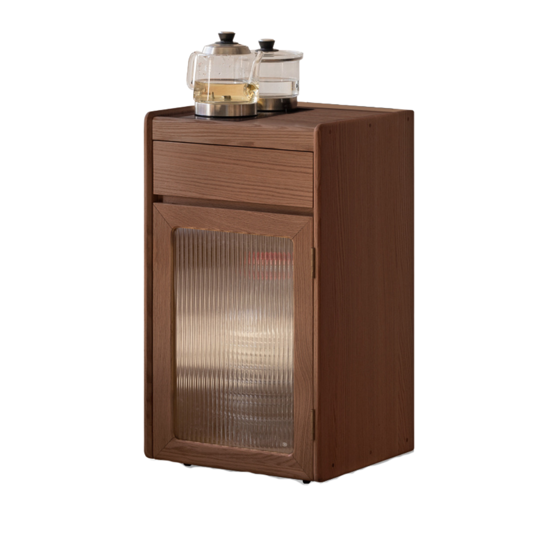 17.7x16.6x31.4 inch / 45x42.2x80 сm / Walnut Color / Oak tea cabinet with tea maker