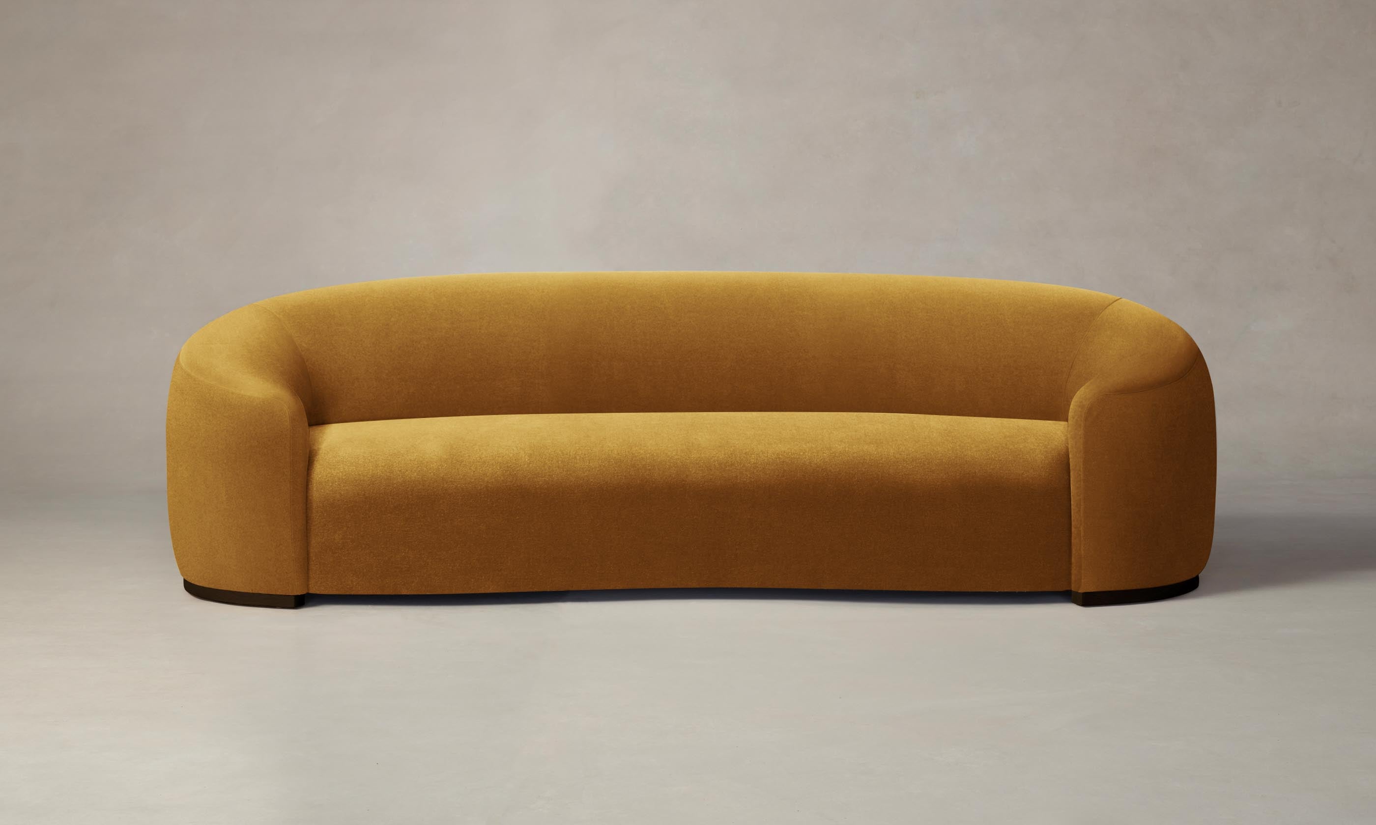 Luxury Mohair Amber Chelsea Sofa - Mid-Century Modern Velvet Upholstered Living Room Couch for Home & Office Decor