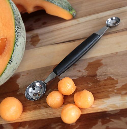 BarConic® Premium Stainless Steel Double-Ended Melon Baller - Professional Fruit Scooper for Perfect Melon Balls, Ice Cream Scooping & Cocktail Garnishing